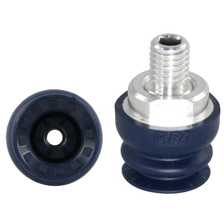 Fipa Bellows vacuum cup diam. 22 mm, NBR blue, fitting M10-male 22.022.225.1